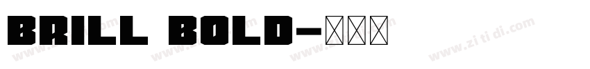 Brill Bold字体转换